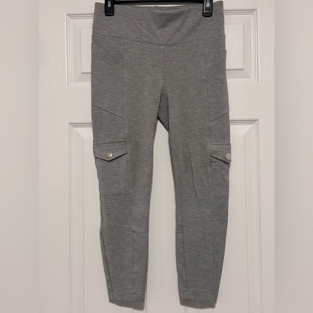 CAbi Gray Cargo Pocket Leggings